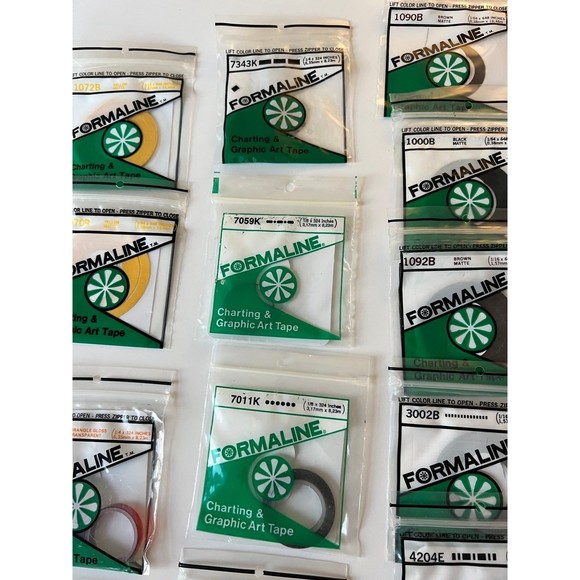 30 BNIB Formaline Architectural Charting & Graphic Art Tape Packages LOT /Bundle - Picture 9 of 9